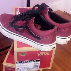 old skool canvas vans